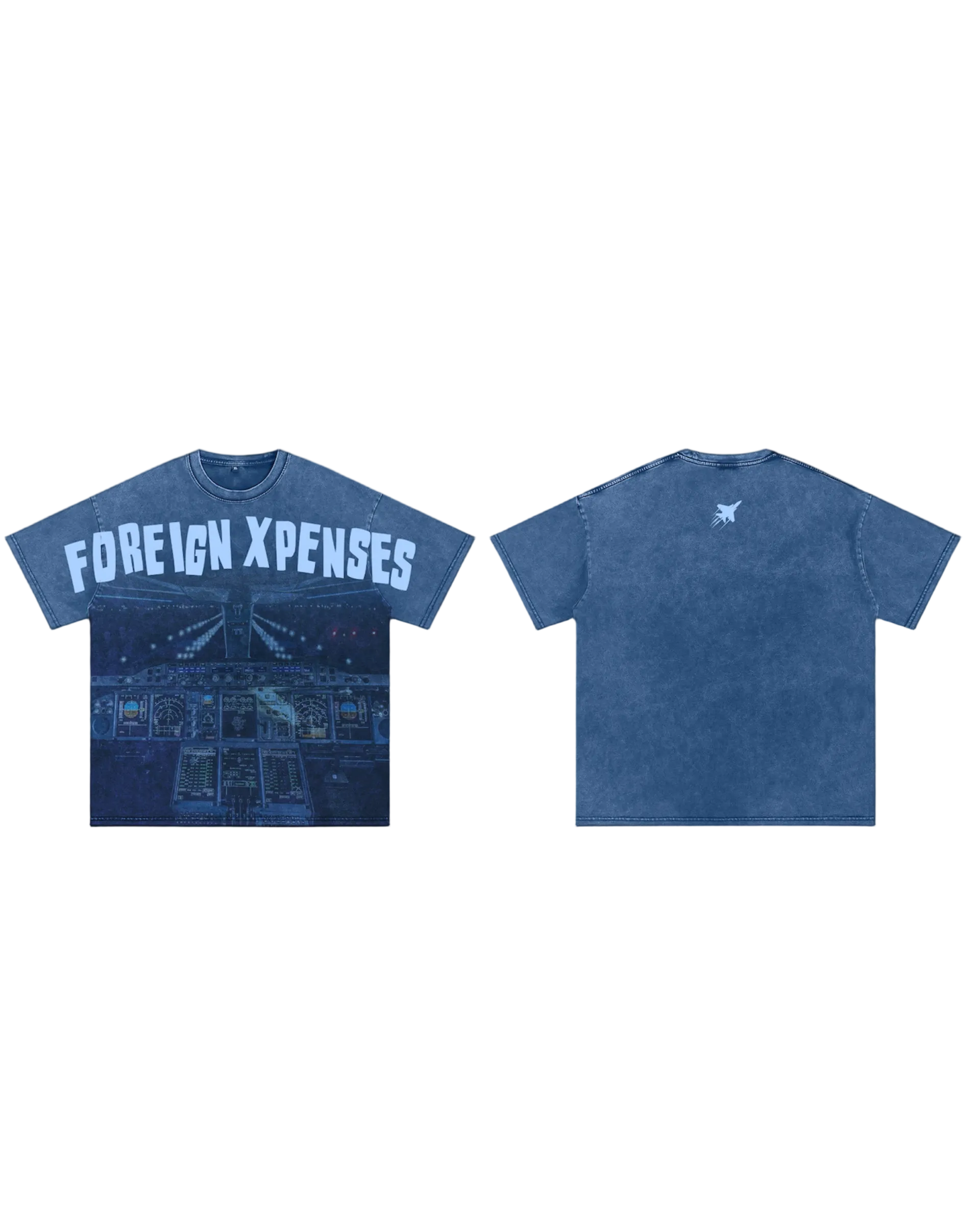 'Pilots POV' Washed Blue T-Shirt