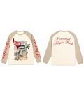 Beige x Red Flystr8 Long Sleeve Tee