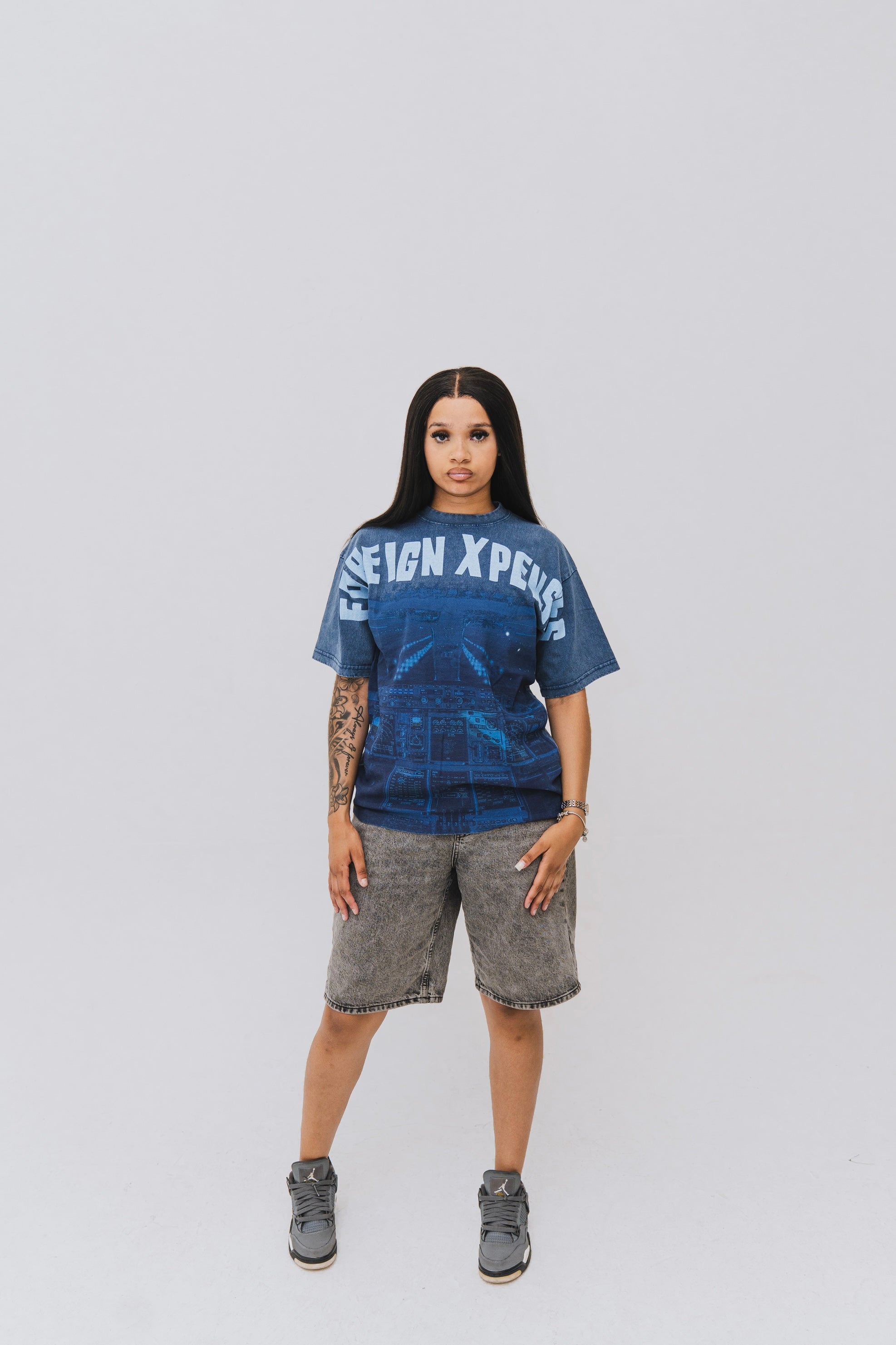 'Pilots POV' Washed Blue T-Shirt