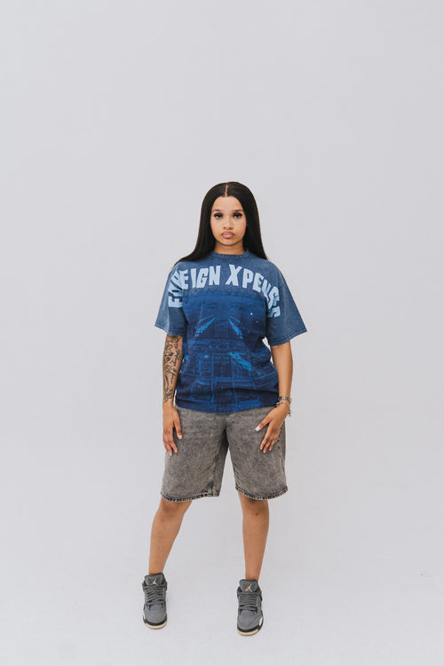 'Pilots POV' Washed Blue T-Shirt